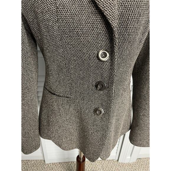 Signature by Larry Levine black white patterned lined blazer women's size 4 - Picture 4 of 7